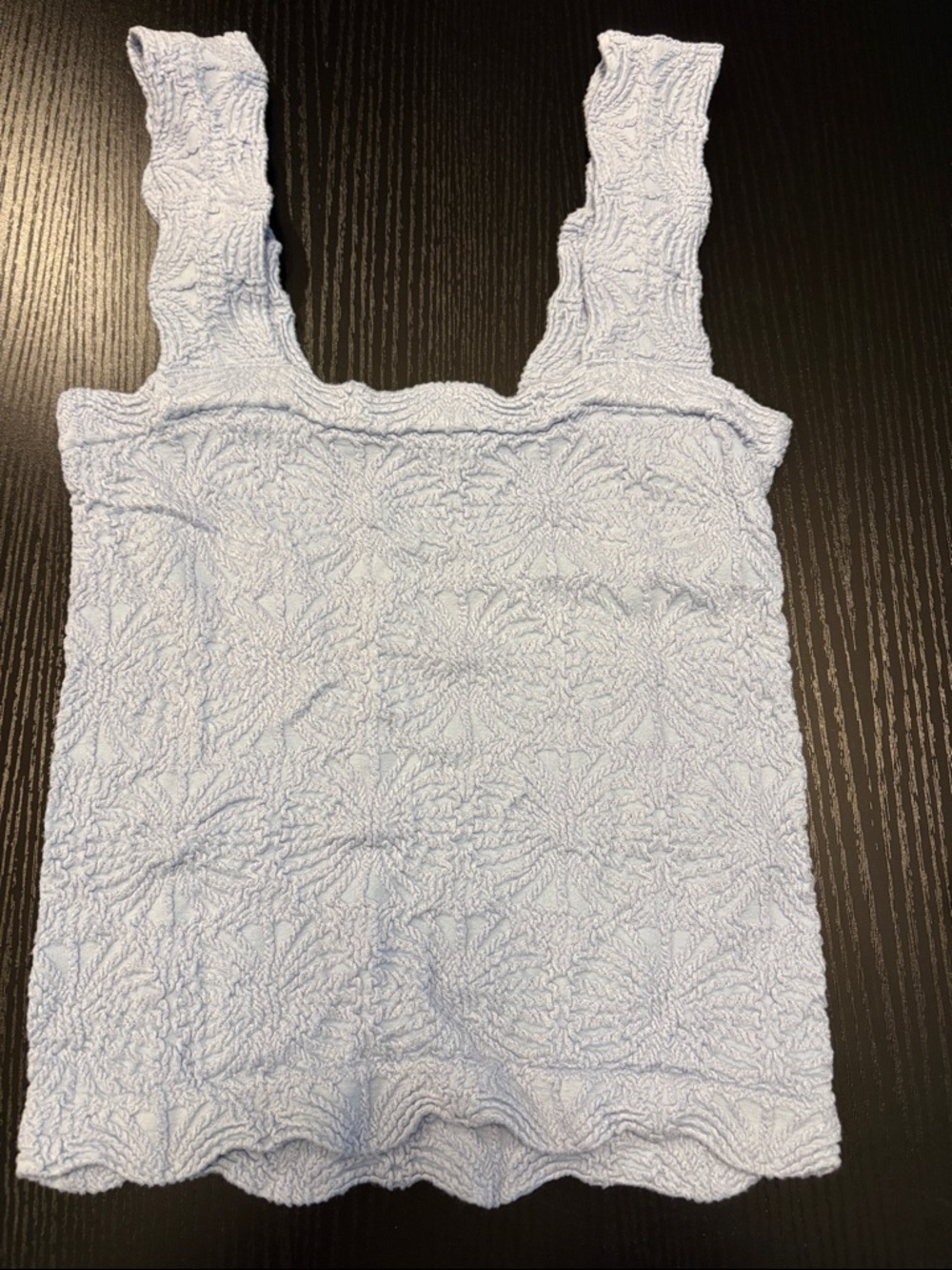 Gypsy & Jade Light Blue Textured Sleeveless Top - Size Small - Picture 5 of 9